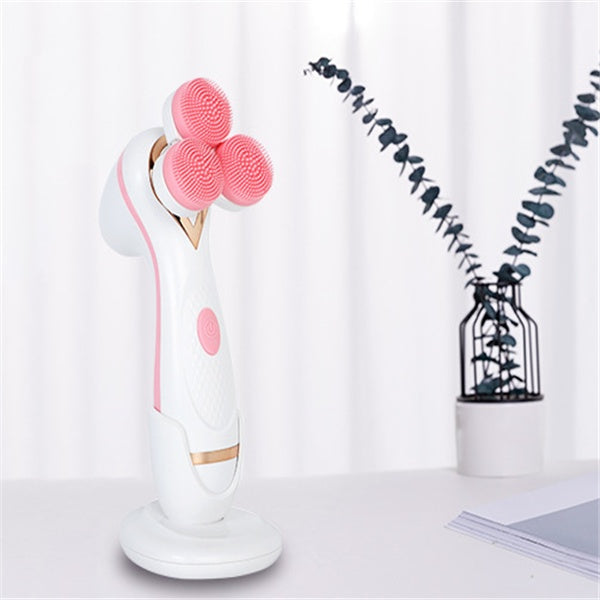 Brosse Nettoyante Visage Silicone Rotative – Ultrasons, 2 Vitesses &amp; Rechargeable 💆♀️✨ Yiwu Ruijia Auto Supplies Co., Ltd.