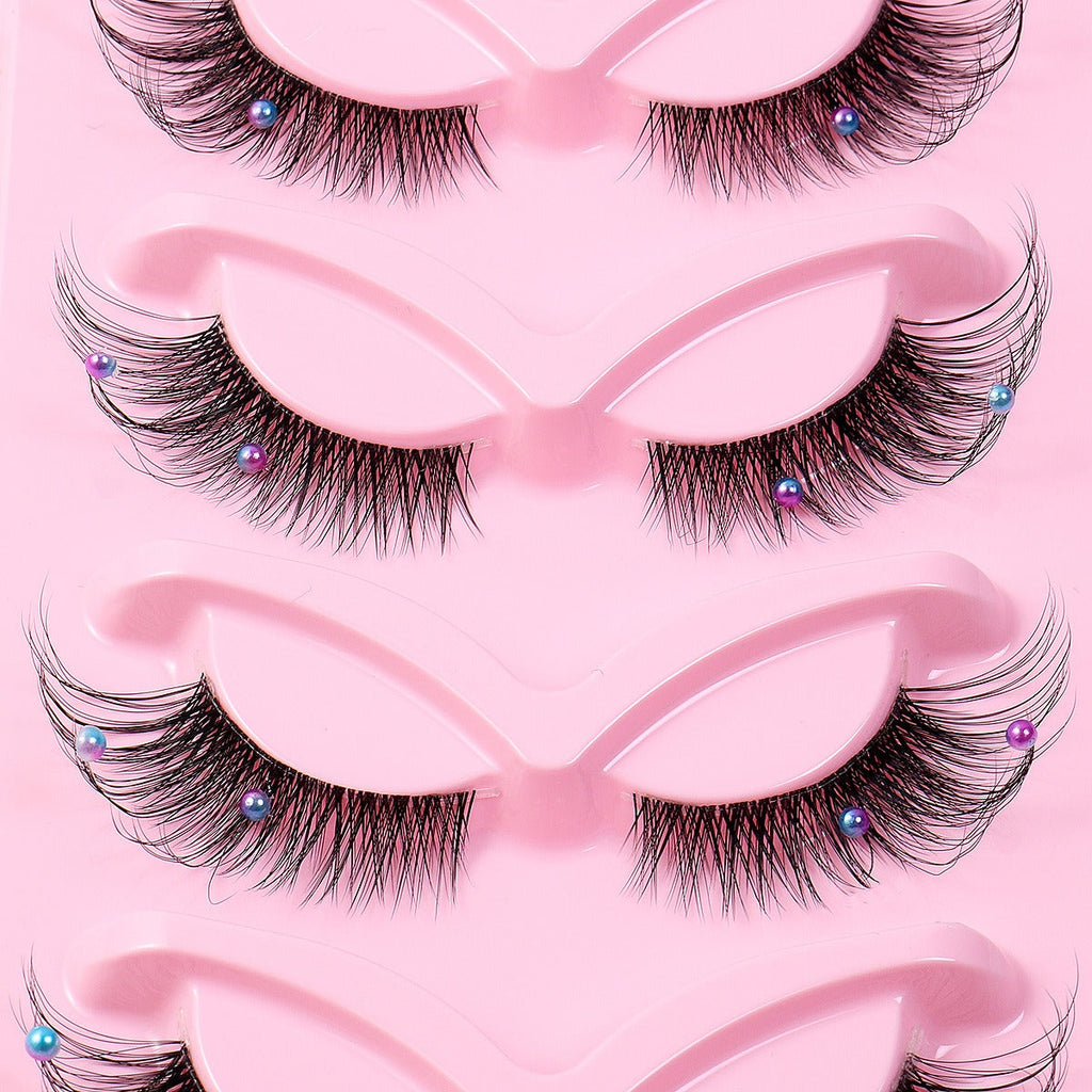 5 Paires Faux Cils Œil de Chat Foxy – Bande Transparente, Volume 3D &amp; Coin Allongé 👁️✨ Yiwu Ruijia Auto Supplies Co., Ltd.