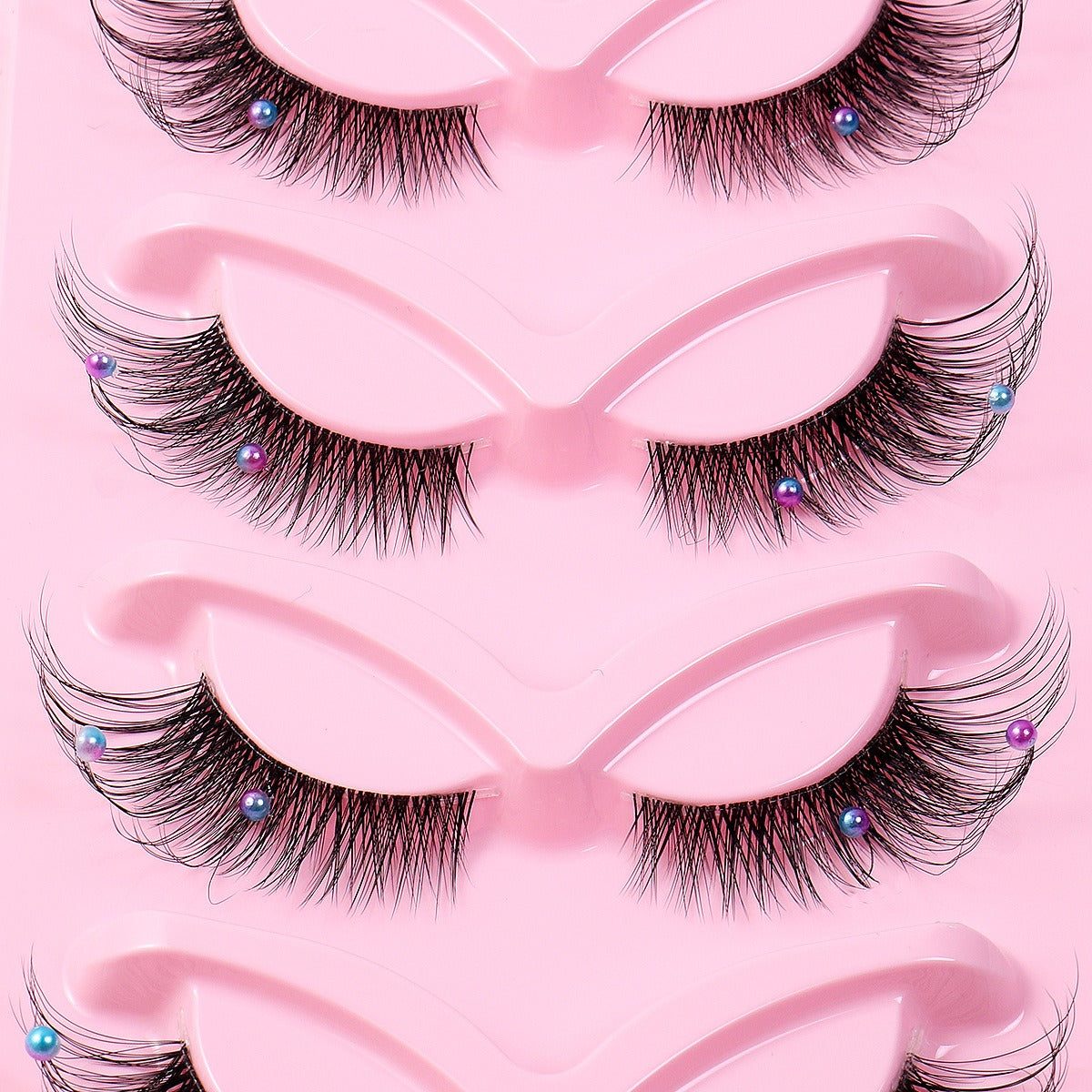 5 Paires Faux Cils Œil de Chat Foxy – Bande Transparente, Volume 3D &amp; Coin Allongé 👁️✨ Yiwu Ruijia Auto Supplies Co., Ltd.