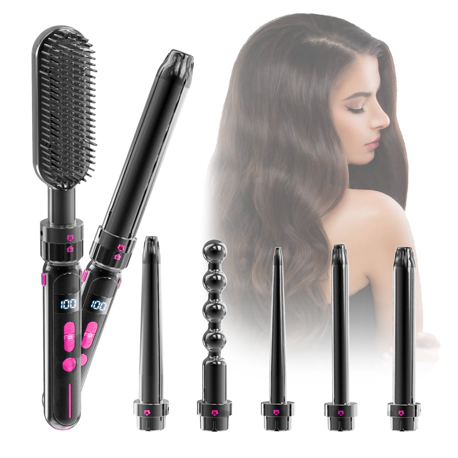 Fer à Boucler &amp; Lisser 2 en 1 – 30 Niveaux, Céramique &amp; Chauffage PTC Rapide 🌀💇♀️✨ Yiwu Ruijia Auto Supplies Co., Ltd.