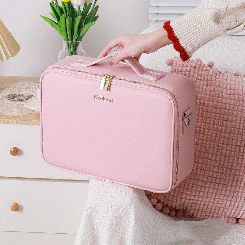 Smart LED Cosmetic Case With Mirror Cosmetic Bag Large Capacity Fashion Portable Storage Bag Travel Makeup Bags Yiwu Ruijia Auto Supplies Co., Ltd.