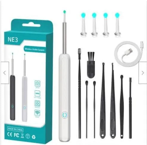 NE3 Ear Cleaner Otoscope Ear Wax Removal Tool With Camera LED Light Wireless Ear Endoscope Ear Cleaning Kit For I-phone Yiwu Ruijia Auto Supplies Co., Ltd.