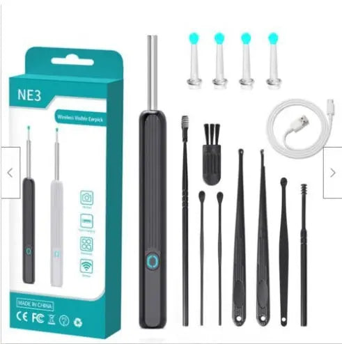 NE3 Ear Cleaner Otoscope Ear Wax Removal Tool With Camera LED Light Wireless Ear Endoscope Ear Cleaning Kit For I-phone Yiwu Ruijia Auto Supplies Co., Ltd.