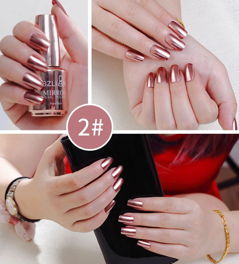 Vernis à Ongles Effet Miroir – 12 Couleurs Chromées & Métalliques 💅✨ Yiwu Ruijia Auto Supplies Co., Ltd.