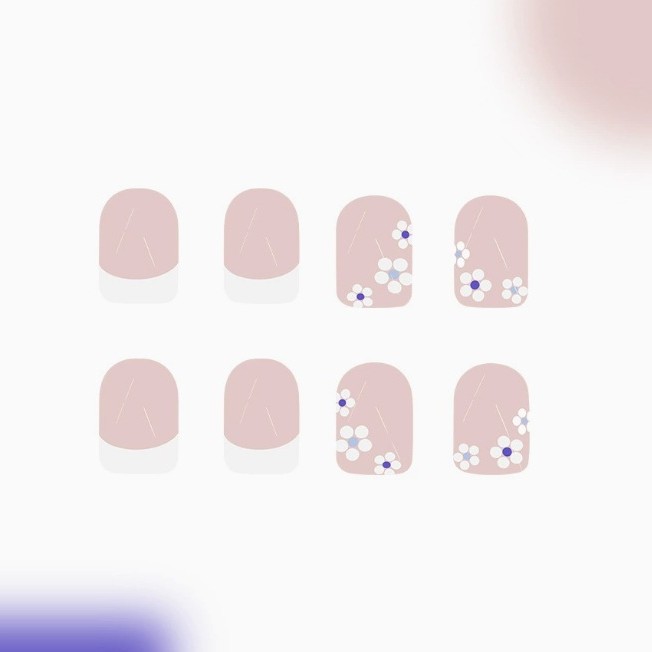 Set Faux Ongles Courts Fleurs – Gelée Jaune &amp; Noire, Style Pure Désir 💅🌸✨ Yiwu Ruijia Auto Supplies Co., Ltd.