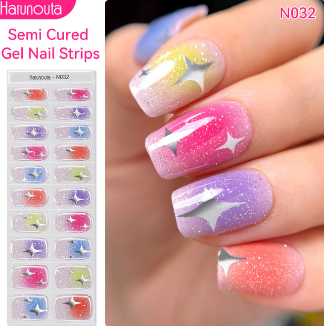 Kit 20 Patchs Gel Ongles – Designs Cartoon, Marbre, Étoilé & Carreaux 💅✨ Yiwu Ruijia Auto Supplies Co., Ltd.