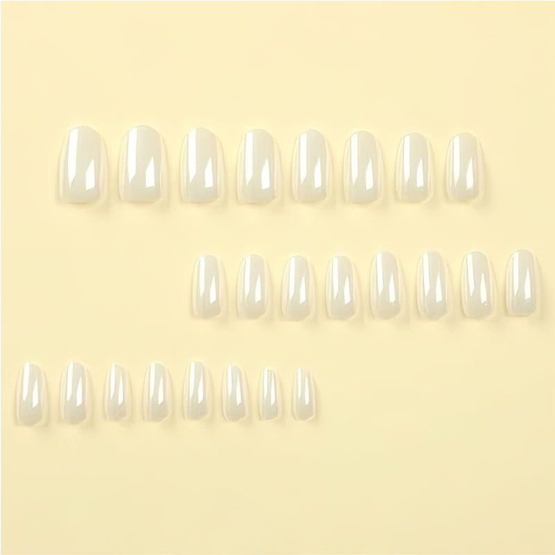 💅 24PCS Faux Ongles Aurora Blancs – Style Long Pipe Élégant &amp; Brillant Yiwu Ruijia Auto Supplies Co., Ltd.