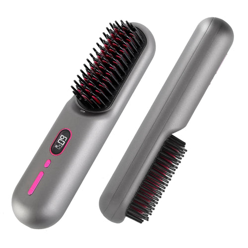 Brosse Lissante Sans Fil 4800mAh – 12 Températures, Ions Négatifs &amp; Graphène 💇♀️✨ Yiwu Ruijia Auto Supplies Co., Ltd.
