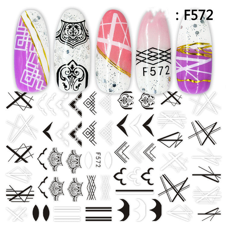 Autocollants Nail Art – Collection Platine & Or Noir, Sans Colorant 💅✨ Yiwu Ruijia Auto Supplies Co., Ltd.