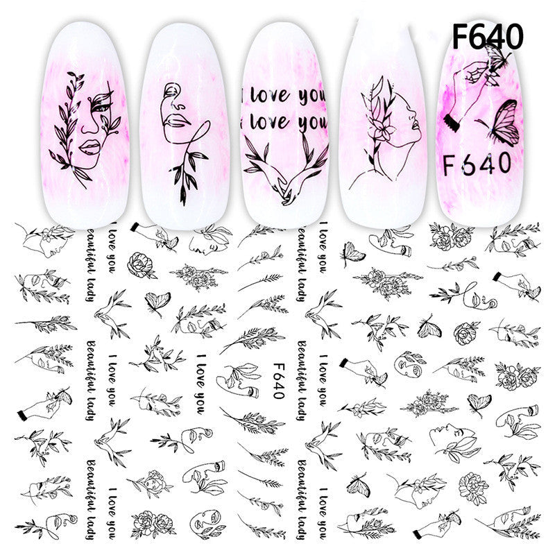 Autocollants Nail Art – Collection Platine & Or Noir, Sans Colorant 💅✨ Yiwu Ruijia Auto Supplies Co., Ltd.