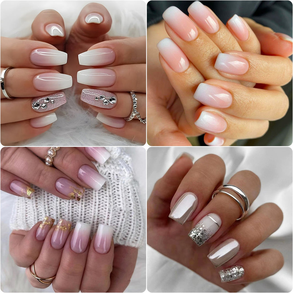 Set Faux Ongles French Ciel Étoilé – Style Européen &amp; Américain, Prêts à Porter 💅⭐✨ Yiwu Ruijia Auto Supplies Co., Ltd.