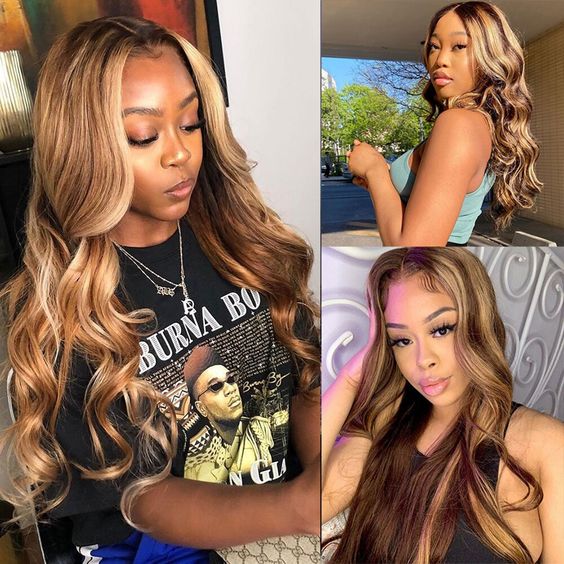 Perruque Lace Closure 4x4 Cheveux Humains Ondulés – Highlights P427, 150% Densité 💇♀️✨ Yiwu Ruijia Auto Supplies Co., Ltd.