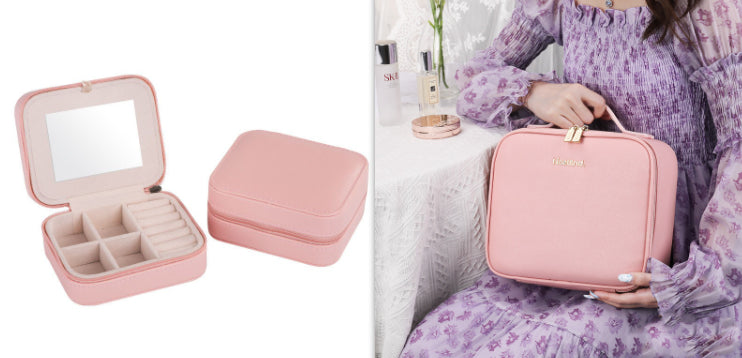 Smart LED Cosmetic Case With Mirror Cosmetic Bag Large Capacity Fashion Portable Storage Bag Travel Makeup Bags Yiwu Ruijia Auto Supplies Co., Ltd.