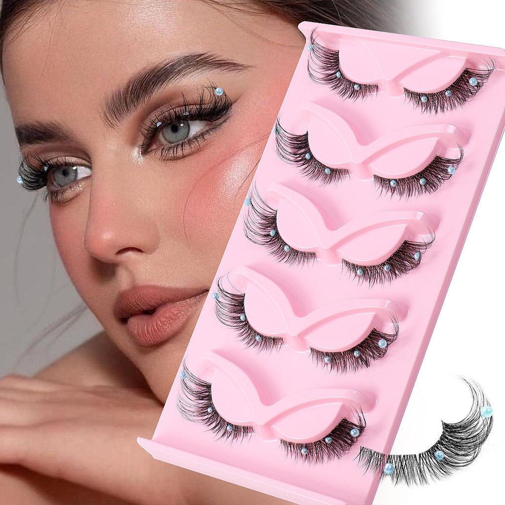 5 Paires Faux Cils Œil de Chat Foxy – Bande Transparente, Volume 3D &amp; Coin Allongé 👁️✨ Yiwu Ruijia Auto Supplies Co., Ltd.