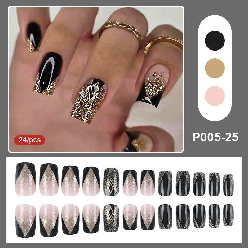 Set Faux Ongles French Ciel Étoilé – Style Européen &amp; Américain, Prêts à Porter 💅⭐✨ Yiwu Ruijia Auto Supplies Co., Ltd.