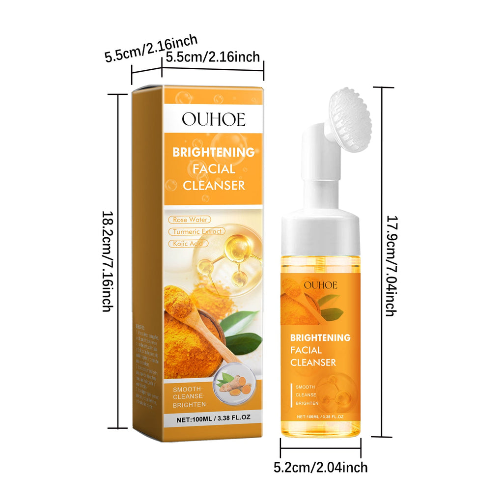 Nettoyant Visage au Curcuma – Anti-Acné, Antibactérien &amp; Brosse Incluse 🌿✨ Yiwu Ruijia Auto Supplies Co., Ltd.