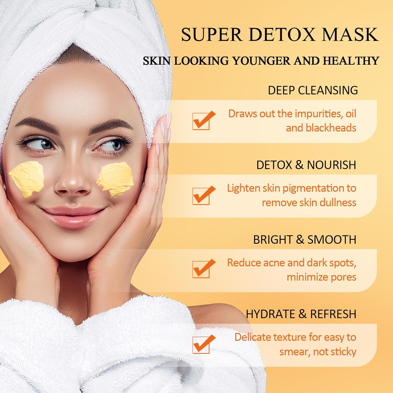 Masque Argile Curcuma &amp; Vitamine C – Anti-Taches, Purifiant &amp; Éclat, 150g 🌿✨ Yiwu Ruijia Auto Supplies Co., Ltd.