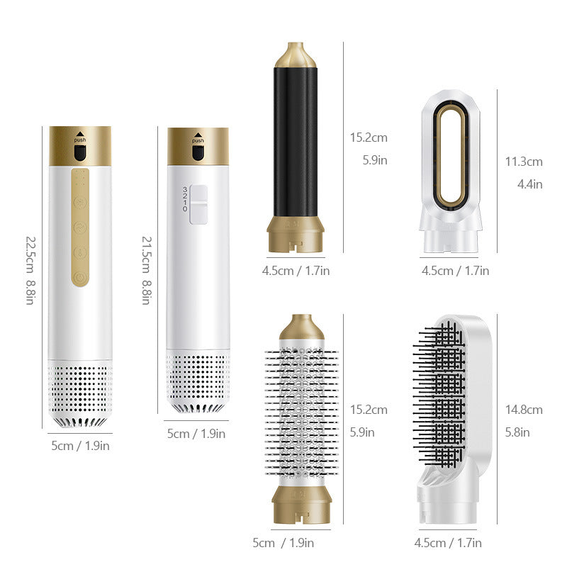 Brosse Soufflante 6 en 1 – 1000W, Étui Cuir, Blanc ou Bleu Foncé 💇♀️✨ Yiwu Ruijia Auto Supplies Co., Ltd.