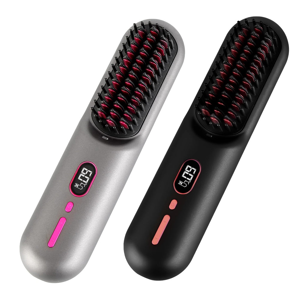 Brosse Lissante Sans Fil 4800mAh – 12 Températures, Ions Négatifs &amp; Graphène 💇♀️✨ Yiwu Ruijia Auto Supplies Co., Ltd.