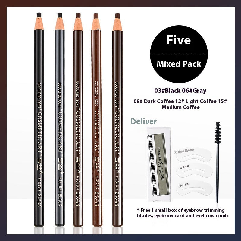 Line Drawing Waterproof Sweat-proof Non-fading Brushed Natural Eyebrow Pencil Yiwu Ruijia Auto Supplies Co., Ltd.