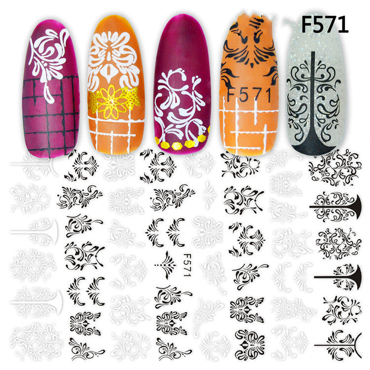 Autocollants Nail Art – Collection Platine & Or Noir, Sans Colorant 💅✨ Yiwu Ruijia Auto Supplies Co., Ltd.