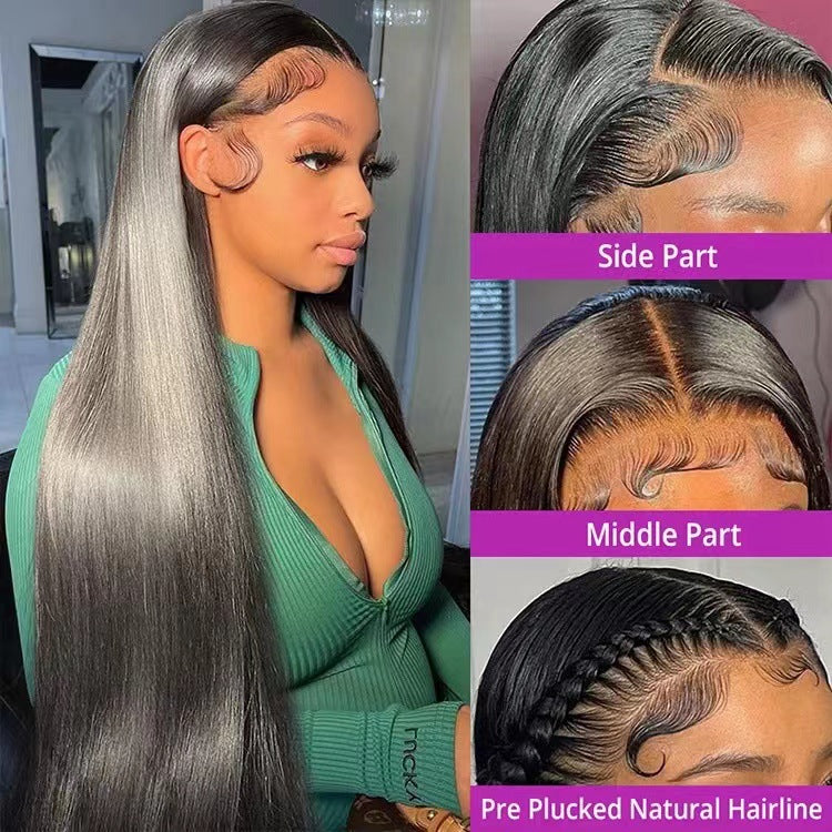 Perruque Lisse Longue – Frange Latérale, Fibres Haute Température, 12 à 32 pouces 💇‍♀️✨ Yiwu Ruijia Auto Supplies Co., Ltd.