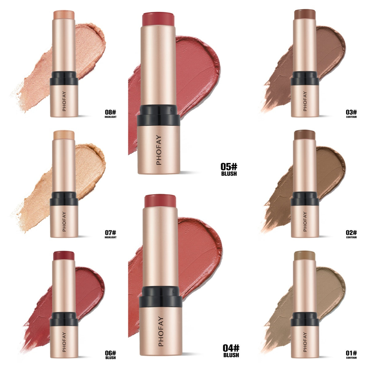 Stick Sculptant Visage – 10 g, Fluide et Léger, Pinceau Intégré Yiwu Ruijia Auto Supplies Co., Ltd.