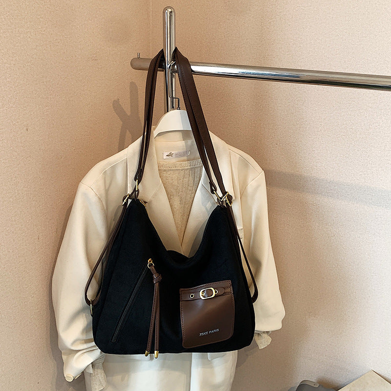 Sac à Main PU Minimaliste Urbain – Patchwork, Porte-Carte, 5 Coloris 👜✨ Yiwu Ruijia Auto Supplies Co., Ltd.