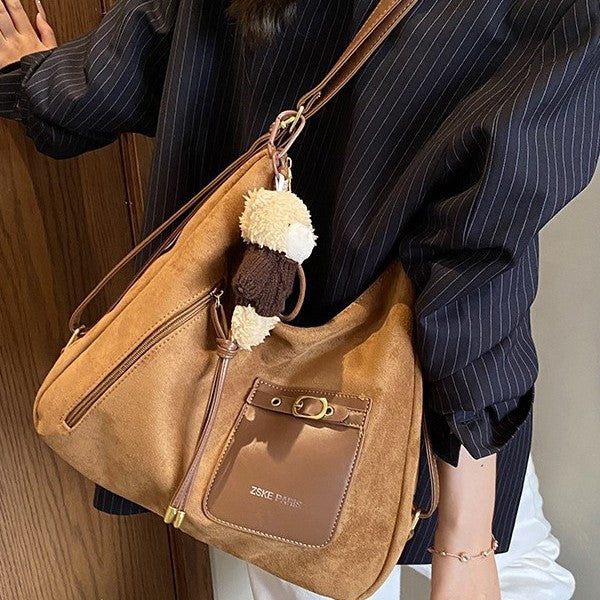Sac à Main PU Minimaliste Urbain – Patchwork, Porte-Carte, 5 Coloris 👜✨ Yiwu Ruijia Auto Supplies Co., Ltd.