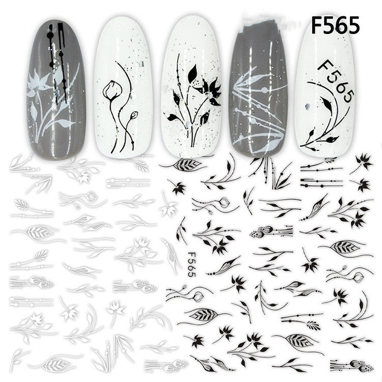 Autocollants Nail Art – Collection Platine & Or Noir, Sans Colorant 💅✨ Yiwu Ruijia Auto Supplies Co., Ltd.