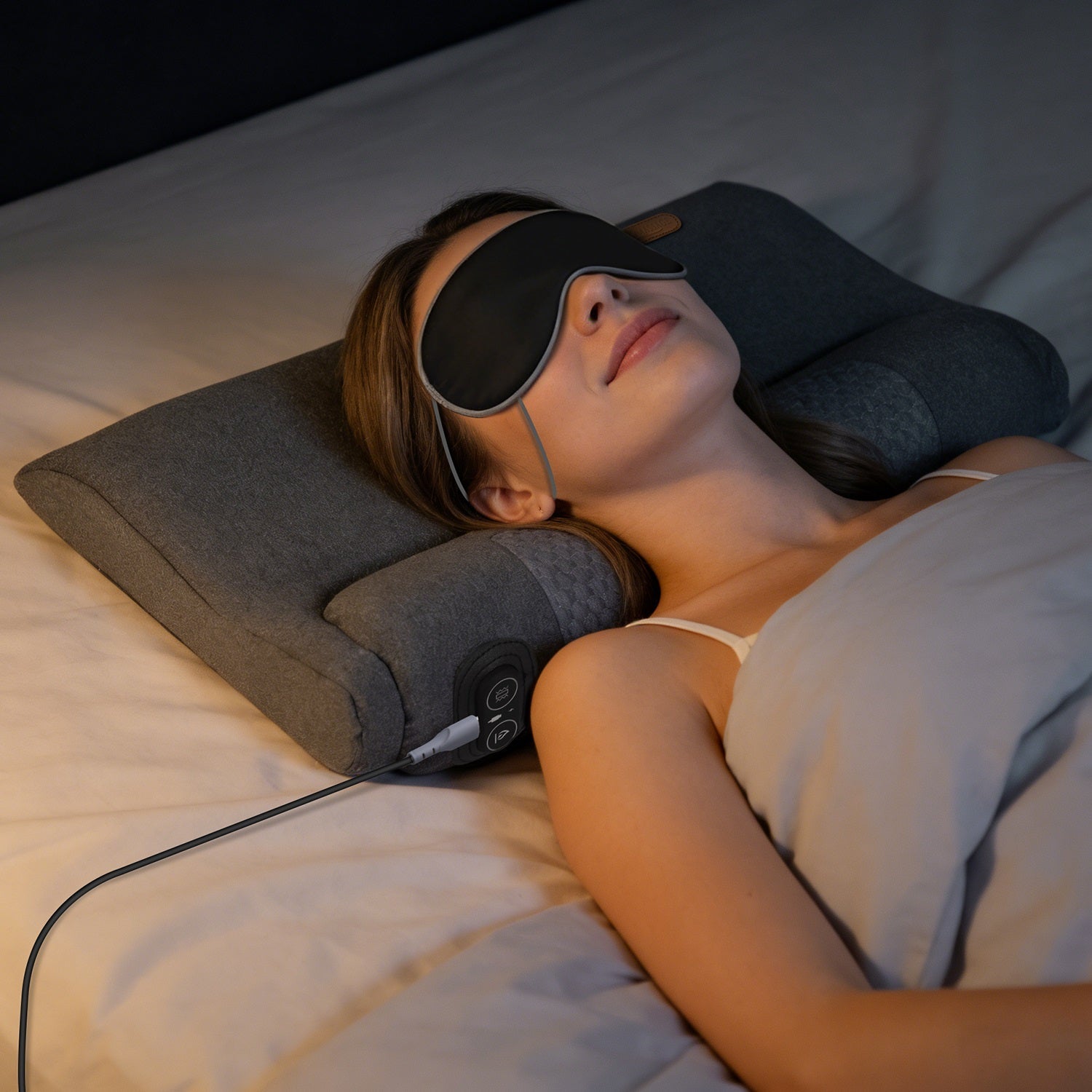 Oreiller Massage Cervical Chauffant – Vibrations 3 Niveaux, Mousse Mémoire de Forme 💆‍♀️✨ Yiwu Ruijia Auto Supplies Co., Ltd.