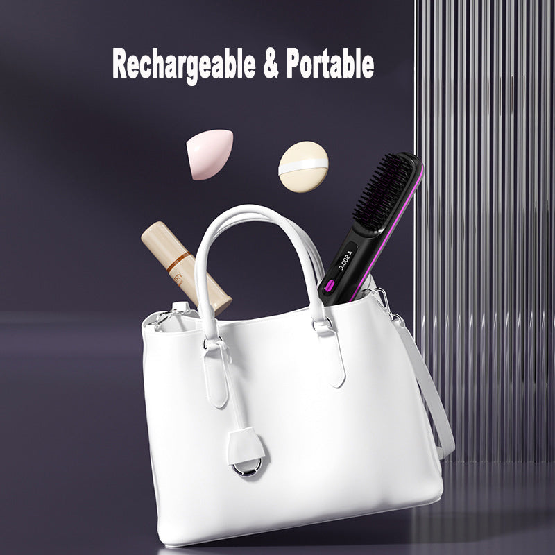 Brosse Lissante Sans Fil – Écran LCD, Batterie 1H, Chauffe Rapide Yiwu Ruijia Auto Supplies Co., Ltd.