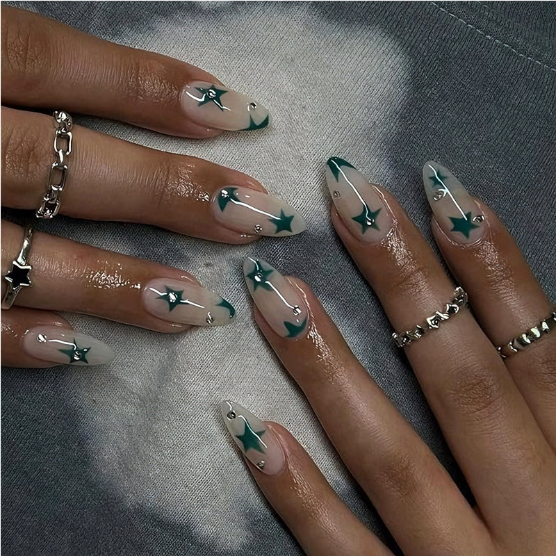 💚 Faux Ongles “Green Star Glow” – Effet Long Tube Premium Yiwu Ruijia Auto Supplies Co., Ltd.