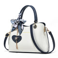 Sac à Main PU Patchwork Bicolore – Minimaliste Urbain, Blanc &amp; Kaki 👜✨ Yiwu Ruijia Auto Supplies Co., Ltd.