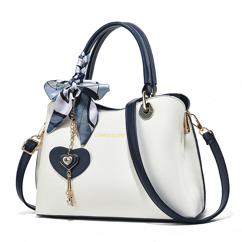 Sac à Main PU Patchwork Bicolore – Minimaliste Urbain, Blanc &amp; Kaki 👜✨ Yiwu Ruijia Auto Supplies Co., Ltd.