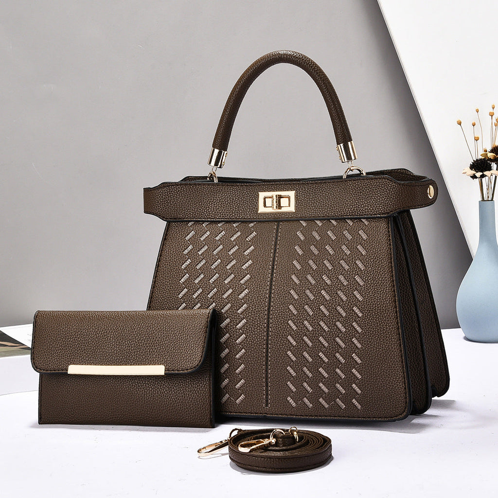 Set 2 en 1 Sac Seau + Sac à Main PU – Minimaliste Urbain, 9 Coloris 👜✨ Yiwu Ruijia Auto Supplies Co., Ltd.