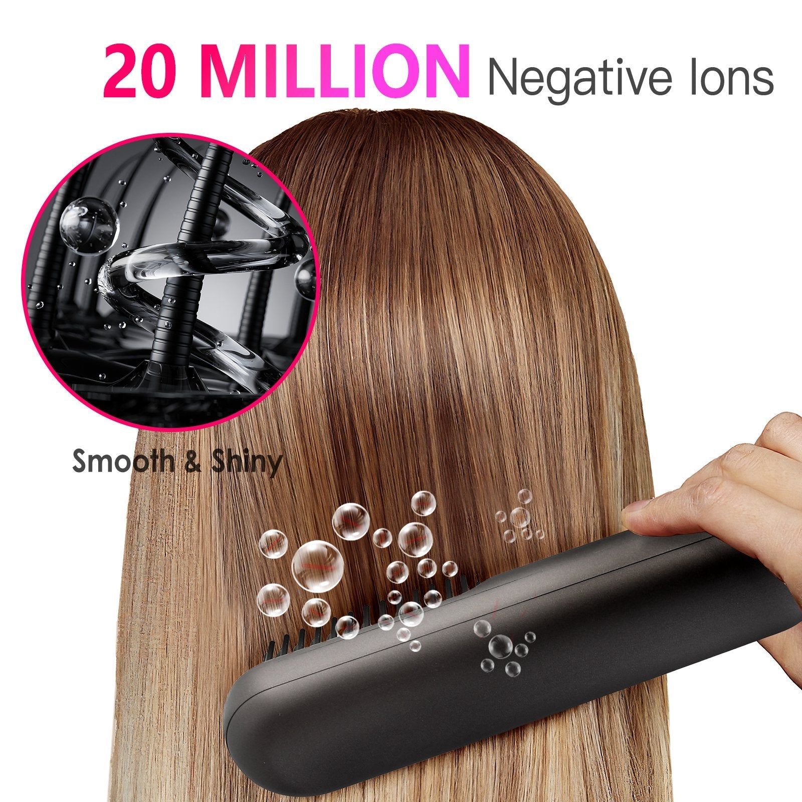 Brosse Lissante Sans Fil 4800mAh – 12 Températures, Ions Négatifs &amp; Graphène 💇♀️✨ Yiwu Ruijia Auto Supplies Co., Ltd.