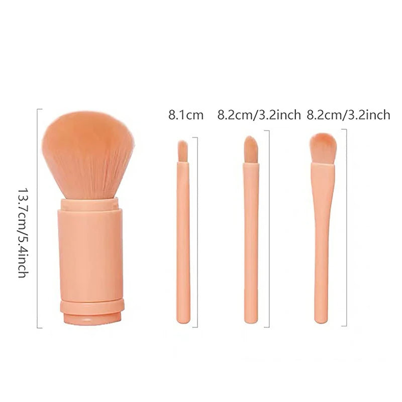 Kit 4 Pinceaux Maquillage Portable – Bouchons Protection &amp; Idéal Voyage 🖌️✨ Yiwu Ruijia Auto Supplies Co., Ltd.