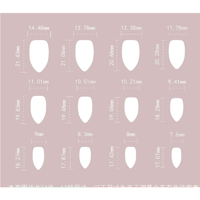 Kit 24 Faux Ongles à Coller – Formes Amande, Ovale & French Manucure 💅 Yiwu Ruijia Auto Supplies Co., Ltd.