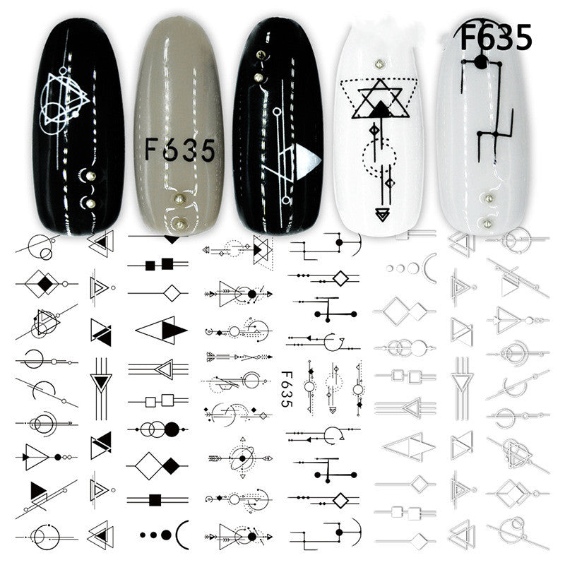 Autocollants Nail Art – Collection Platine & Or Noir, Sans Colorant 💅✨ Yiwu Ruijia Auto Supplies Co., Ltd.