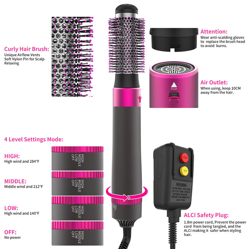Sèche-Cheveux Styler Haute Performance – Brosse 3 Vitesses, Protection Céramique, Portable Yiwu Ruijia Auto Supplies Co., Ltd.