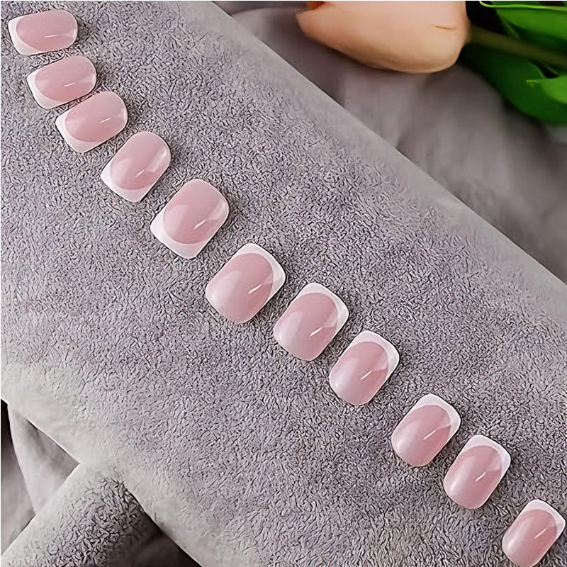 Lot de 24 Faux Ongles Minimalistes Courts – Effet Tuyau d’Eau avec Capsules 💅✨ Yiwu Ruijia Auto Supplies Co., Ltd.