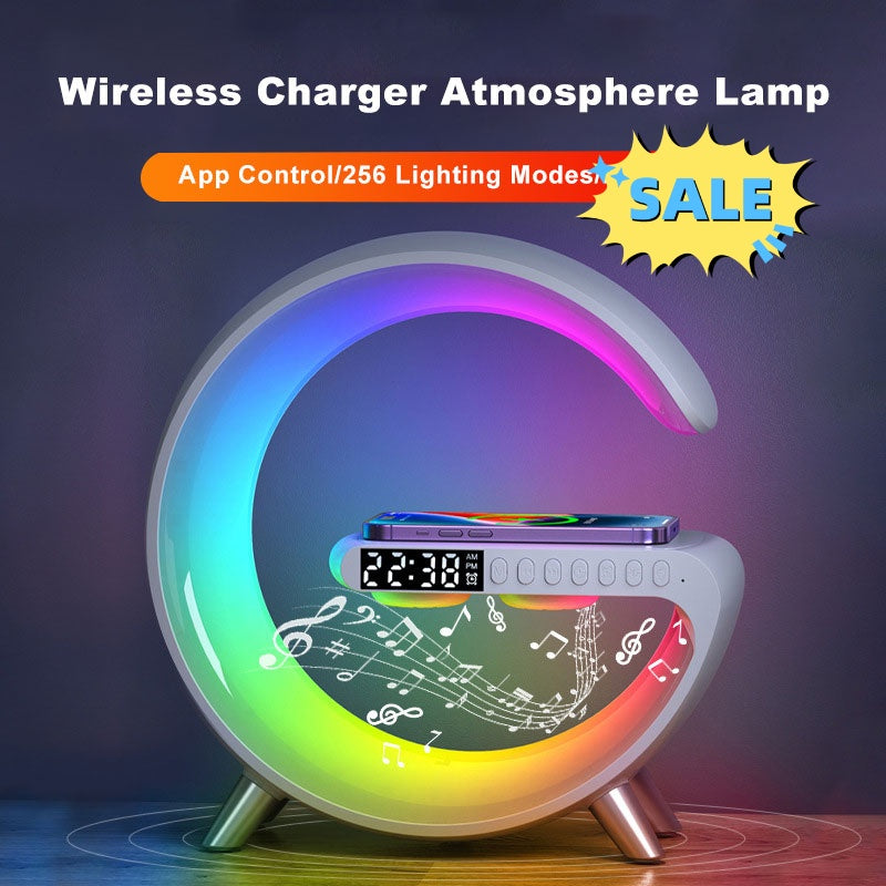 Lampe LED intelligente G avec haut-parleur Bluetooth et chargeur sans fil – Contrôle via application Yiwu Ruijia Auto Supplies Co., Ltd.
