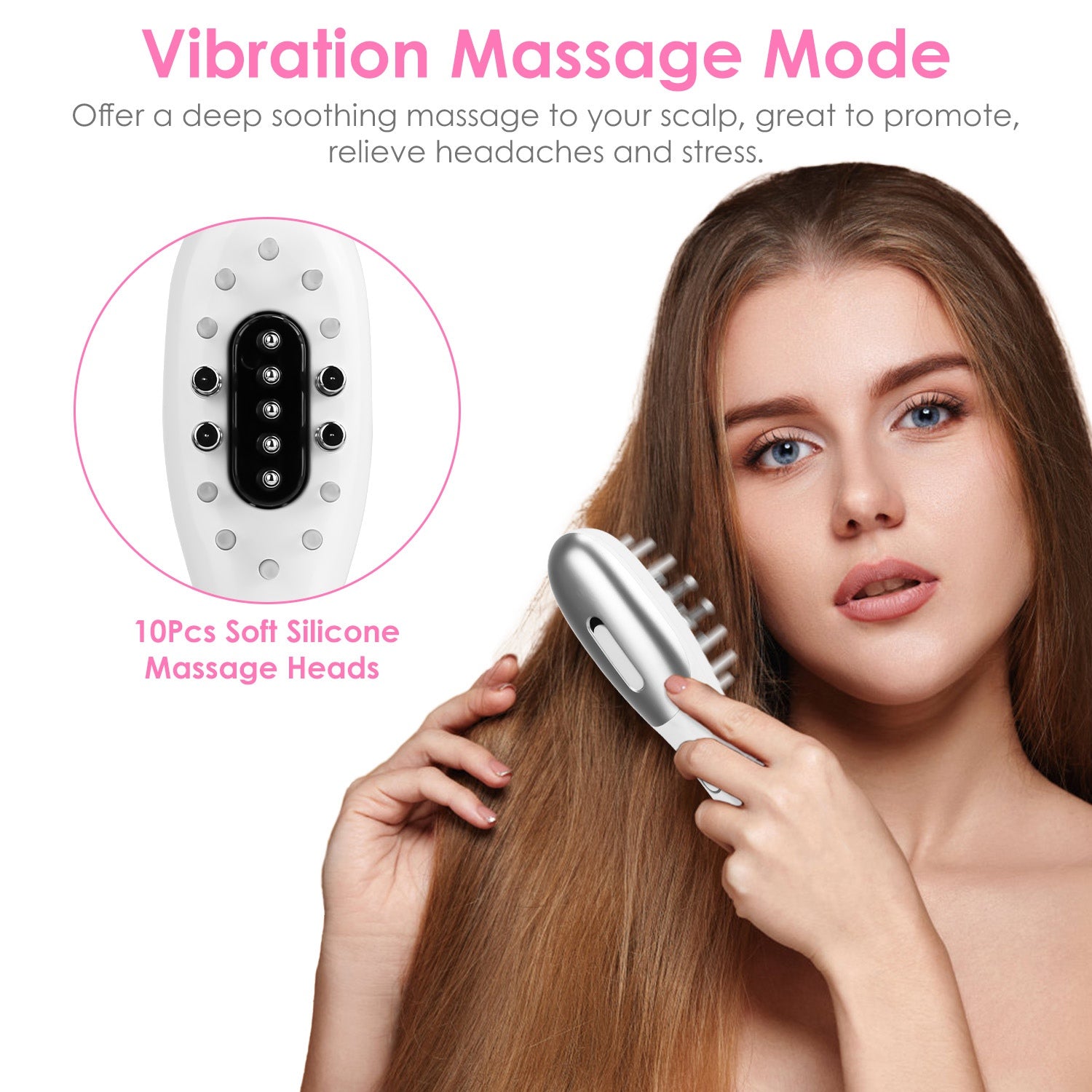 Peigne Massant Cuir Chevelu 4 en 1 – Micro-Courant, Luminothérapie Rouge &amp; Bleu, Rechargeable 💆♀️✨ Yiwu Ruijia Auto Supplies Co., Ltd.