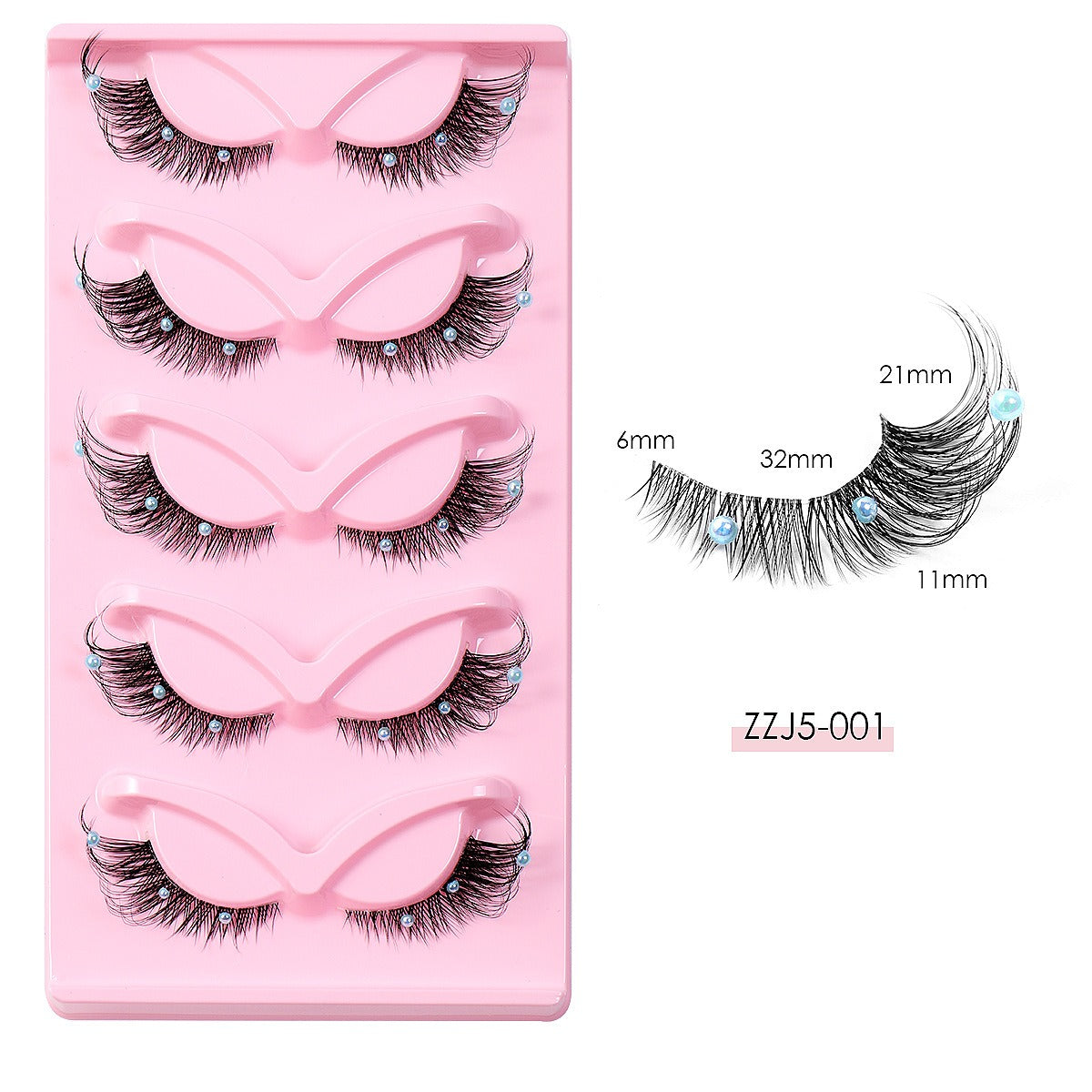 5 Paires Faux Cils Œil de Chat Foxy – Bande Transparente, Volume 3D &amp; Coin Allongé 👁️✨ Yiwu Ruijia Auto Supplies Co., Ltd.