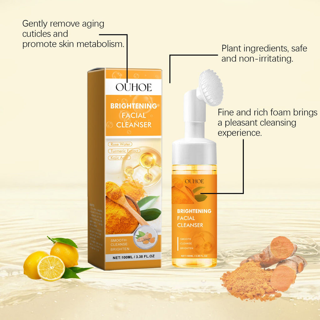Nettoyant Visage au Curcuma – Anti-Acné, Antibactérien &amp; Brosse Incluse 🌿✨ Yiwu Ruijia Auto Supplies Co., Ltd.