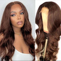 Perruque Longue Lace Closure 4x4 Cheveux Humains Ondulés – Brun Chocolat, 150% Densité 💇♀️✨ Yiwu Ruijia Auto Supplies Co., Ltd.