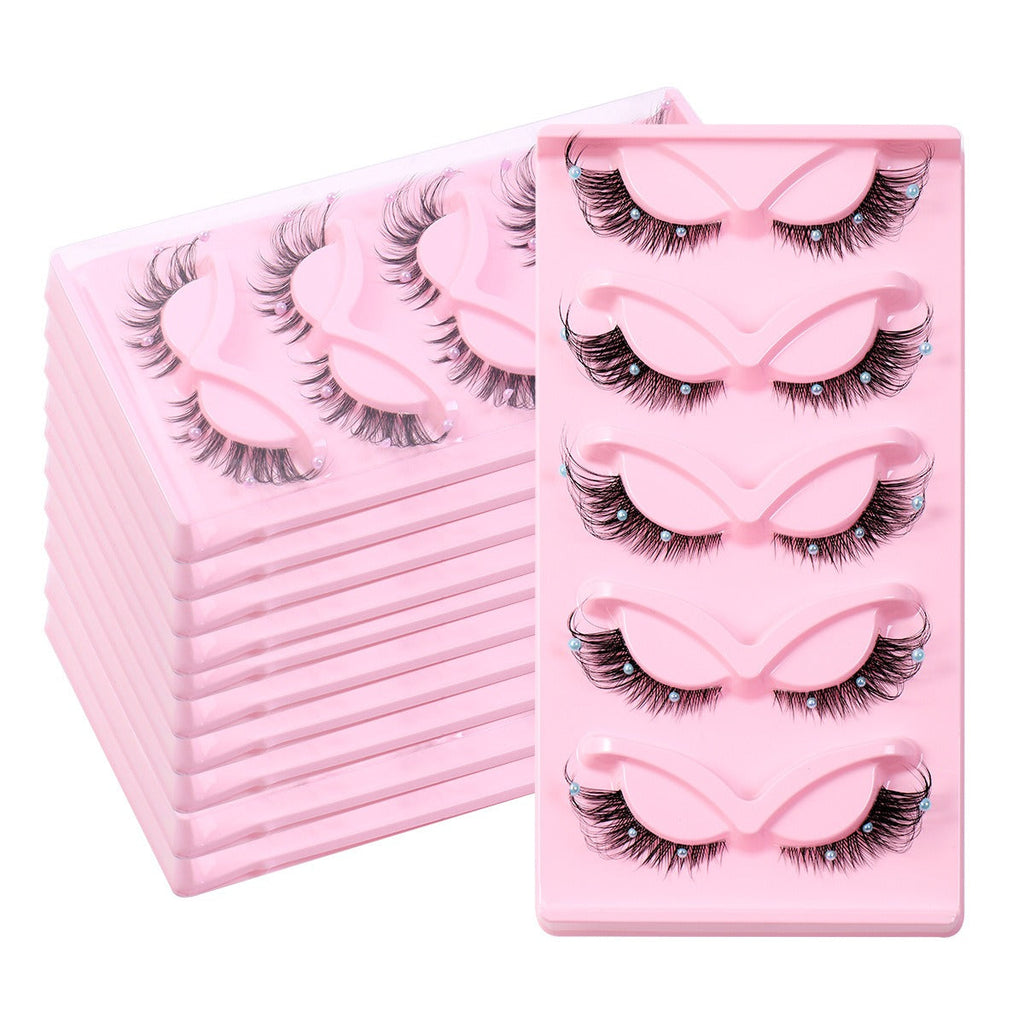 5 Paires Faux Cils Œil de Chat Foxy – Bande Transparente, Volume 3D &amp; Coin Allongé 👁️✨ Yiwu Ruijia Auto Supplies Co., Ltd.