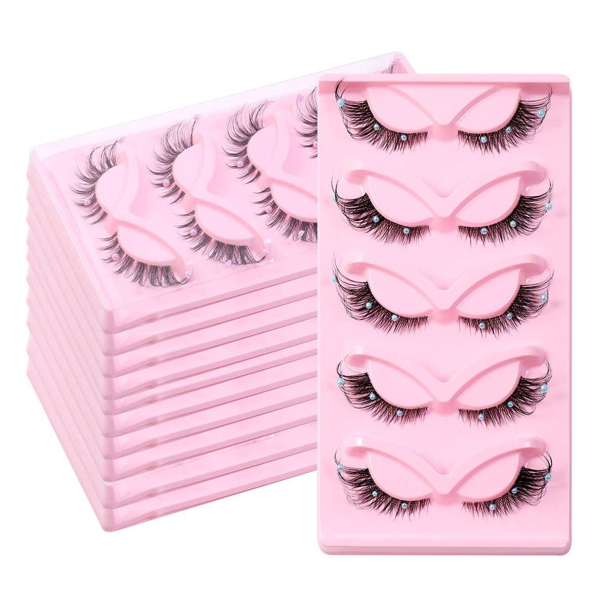 5 Paires Faux Cils Œil de Chat Foxy – Bande Transparente, Volume 3D &amp; Coin Allongé 👁️✨ Yiwu Ruijia Auto Supplies Co., Ltd.