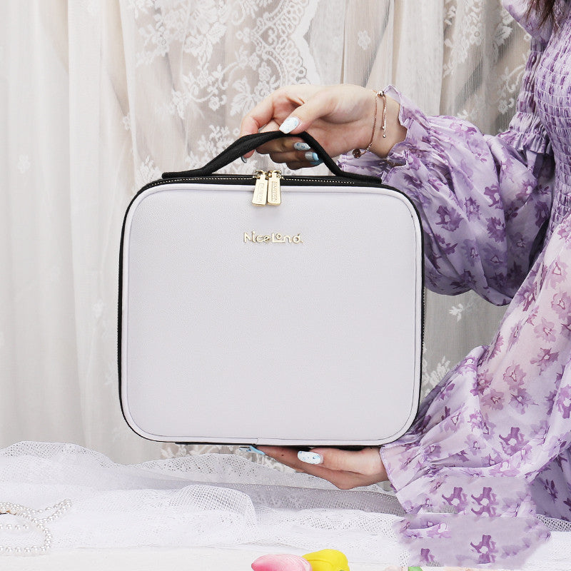 Smart LED Cosmetic Case With Mirror Cosmetic Bag Large Capacity Fashion Portable Storage Bag Travel Makeup Bags Yiwu Ruijia Auto Supplies Co., Ltd.